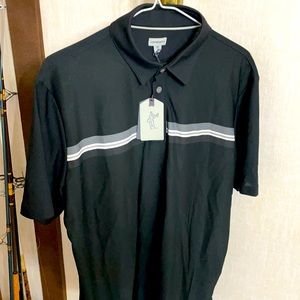 Ashworth Black Medium Shirt with Chest Stripes